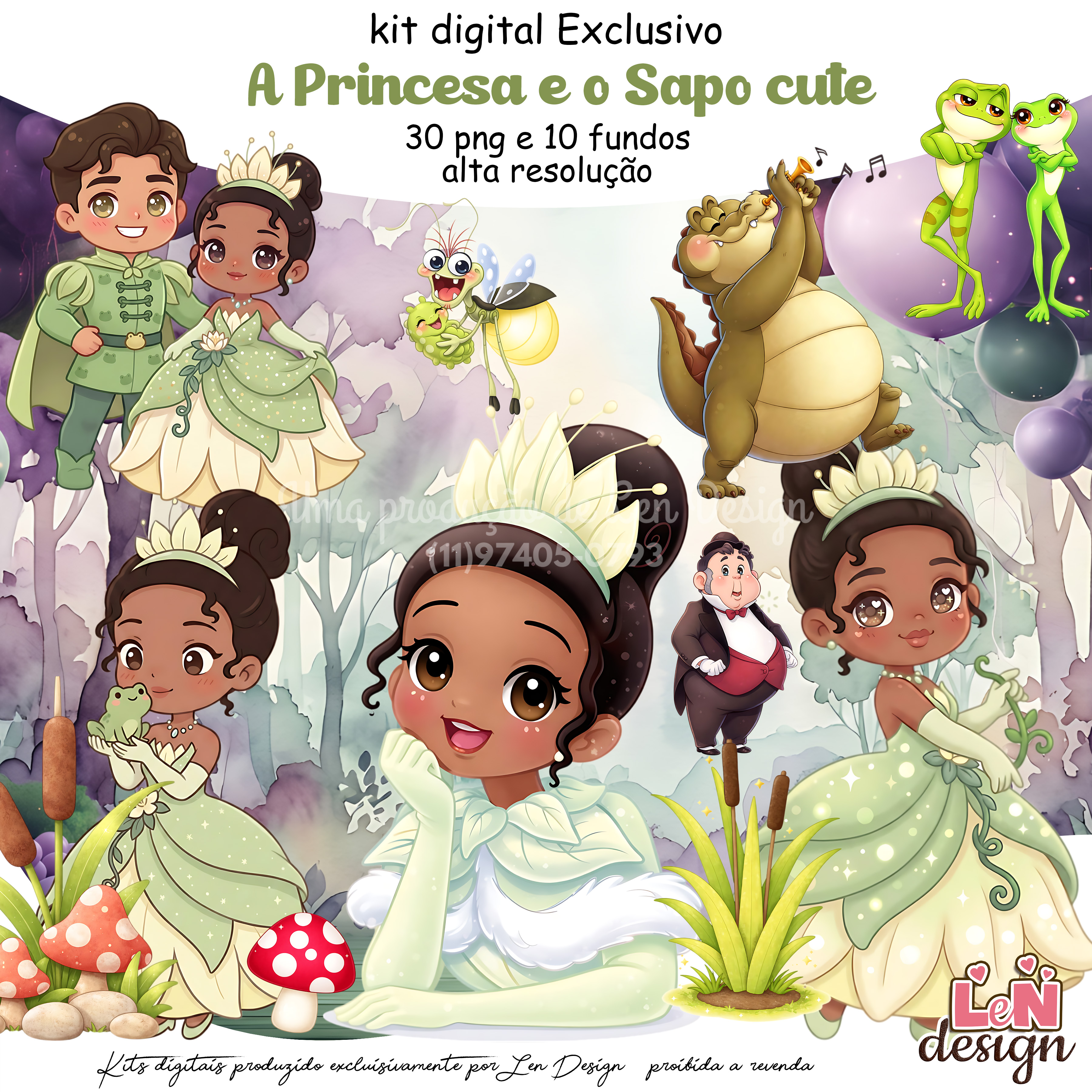 Kit Digital A Princesa e o Sapo cute
