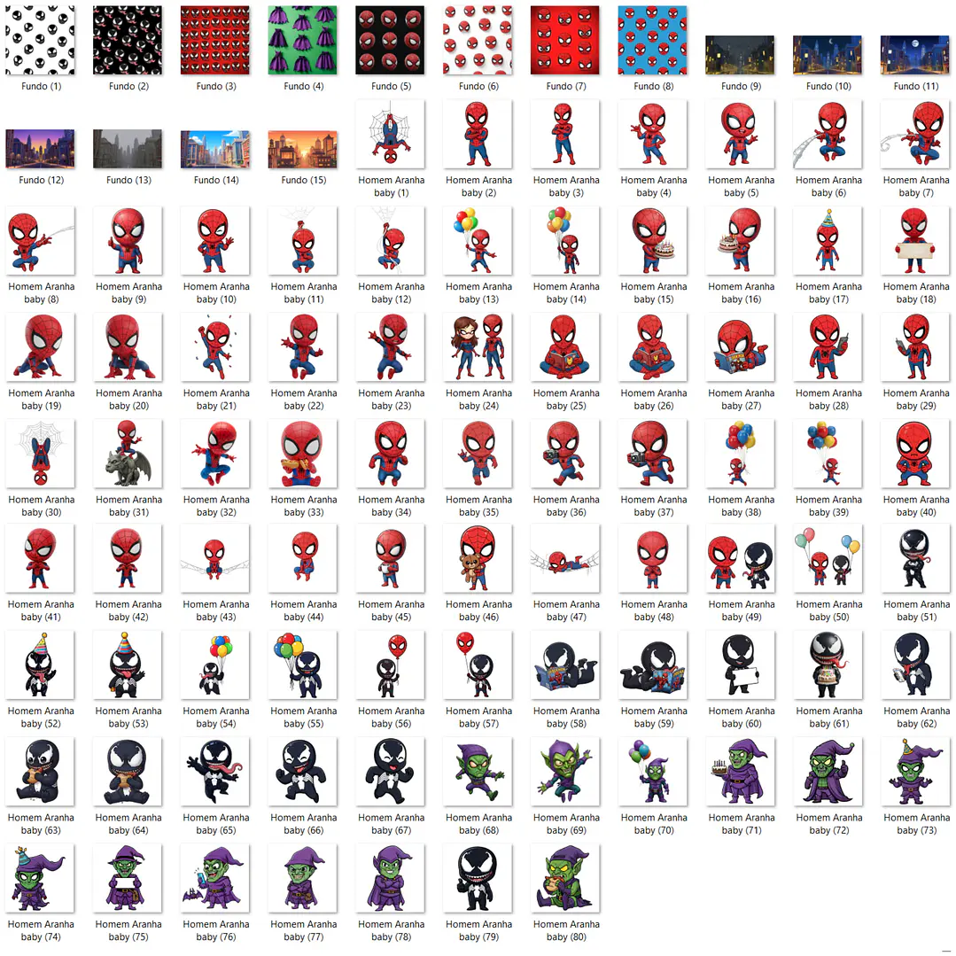 Kit Digital Homem Aranha baby 2