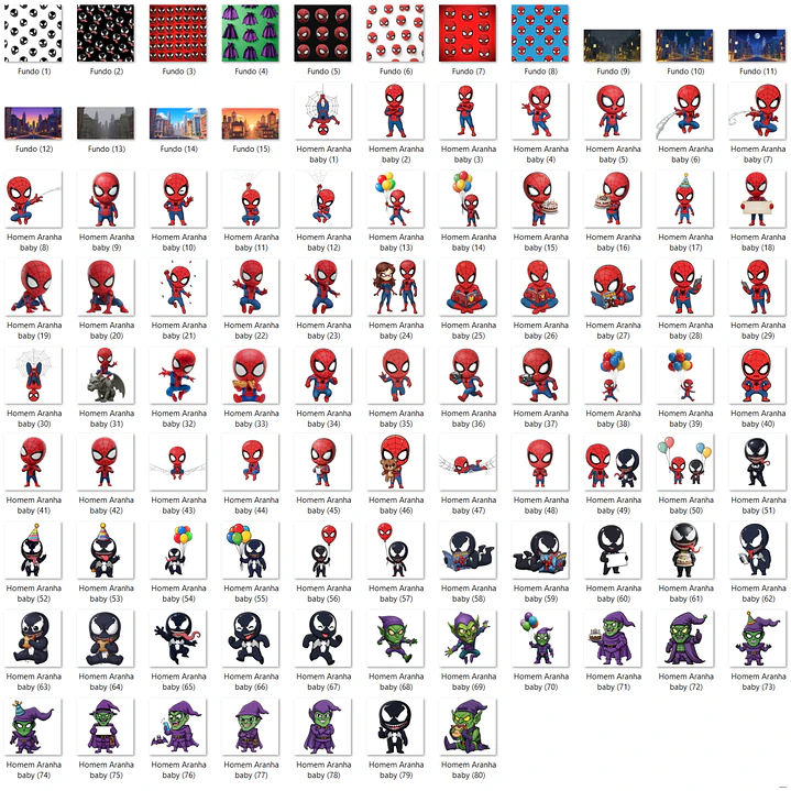 Kit Digital Homem Aranha baby 2