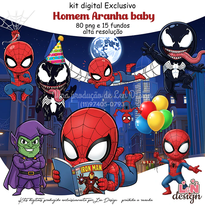 Kit Digital Homem Aranha baby 1