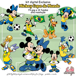 Kit Digital Mickey Copa do Mundo