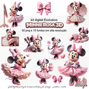 Kit Digital Minnie Rosa