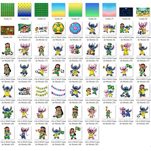 Kit Digital Lilo e Stitch Copa do Mundo