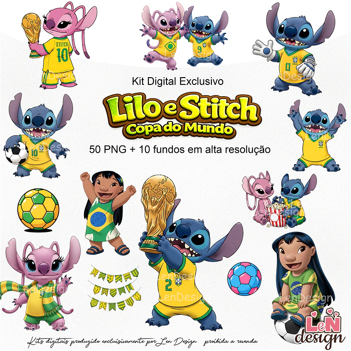 Kit Digital Lilo e Stitch Copa do Mundo 1