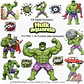 Kit Digital Hulk aquarela - Thumbnail 1