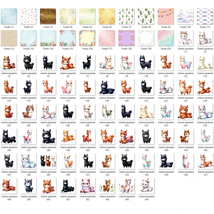 Kit Digital Lhama Aquarela