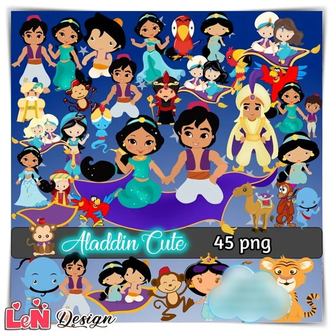 Kit Digital Aladdin Cute 1