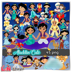 Kit Digital Aladdin Cute