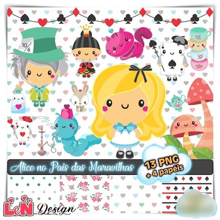 Kit Digital Alice no País das Maravilhas Baby 1