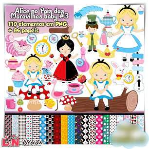 Kit Digital Alice no País das Maravilhas Baby 3