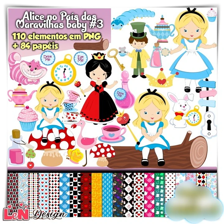 Kit Digital Alice no País das Maravilhas Baby 3 1