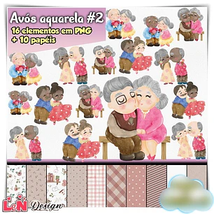 Kit Digital Avós Aquarela