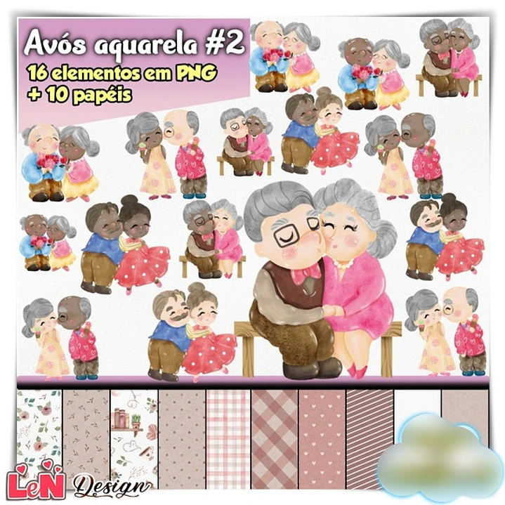 Kit Digital Avós Aquarela 1