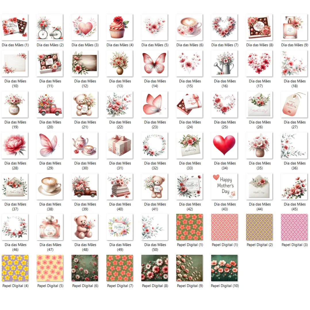Kit Digital Dia das Mães aquarela 2