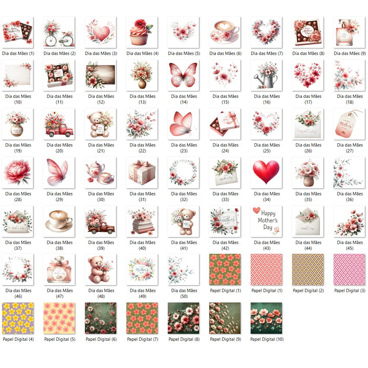 Kit Digital Dia das Mães aquarela 2