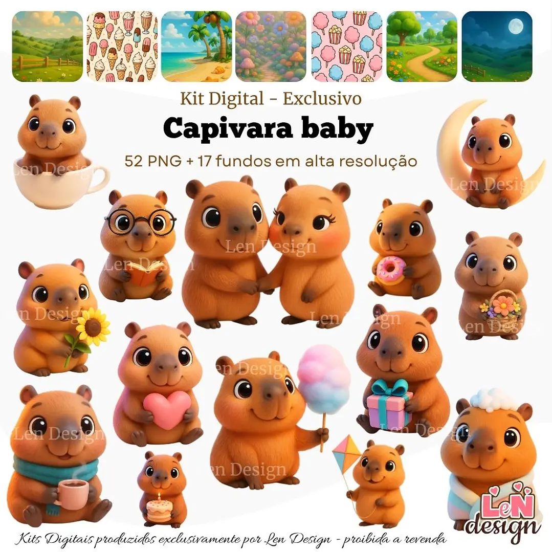 Kit Digital Capivara Baby 1