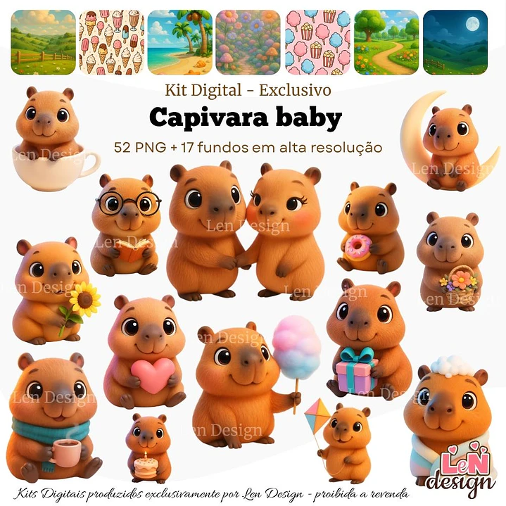 Kit Digital Capivara Baby 1