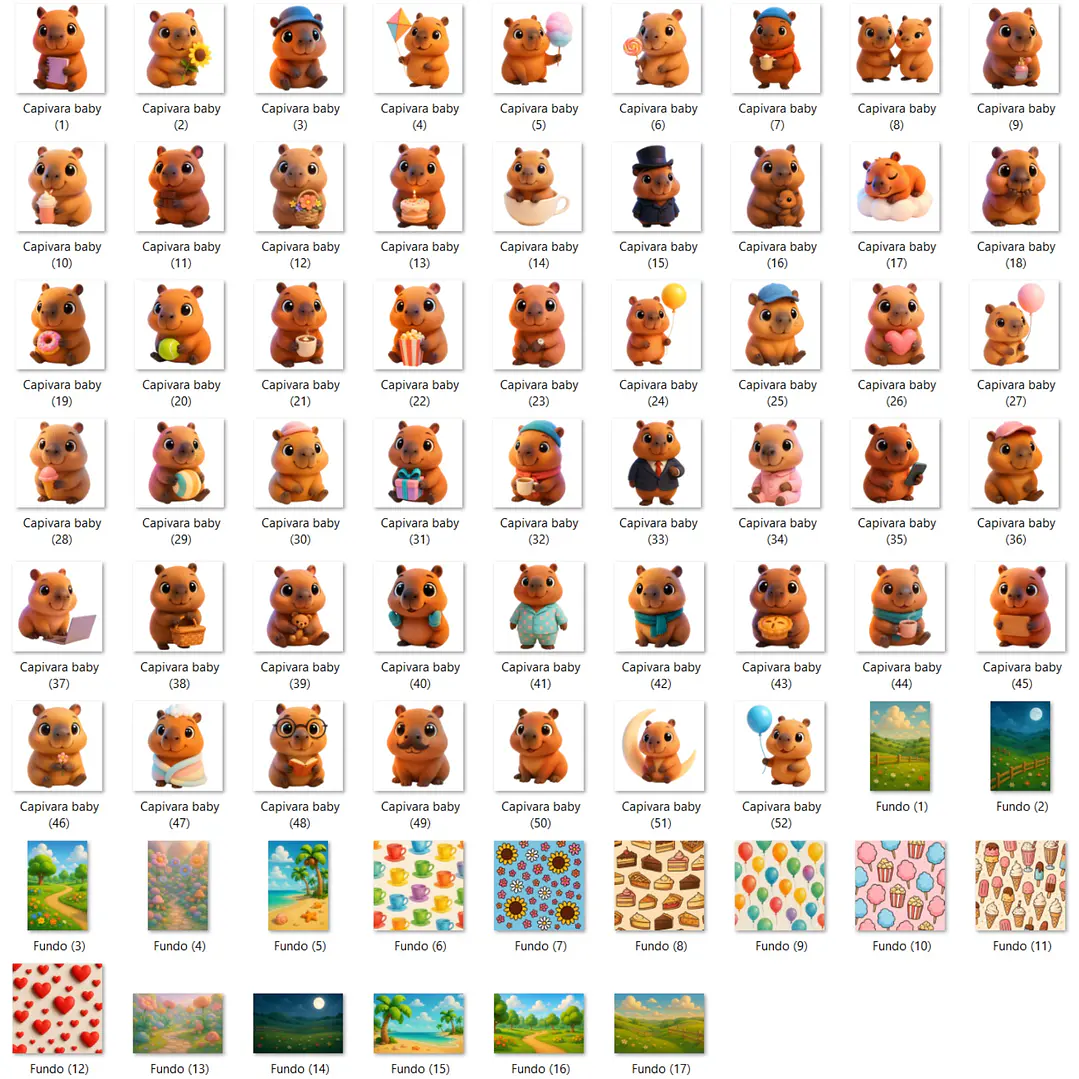 Kit Digital Capivara Baby 2