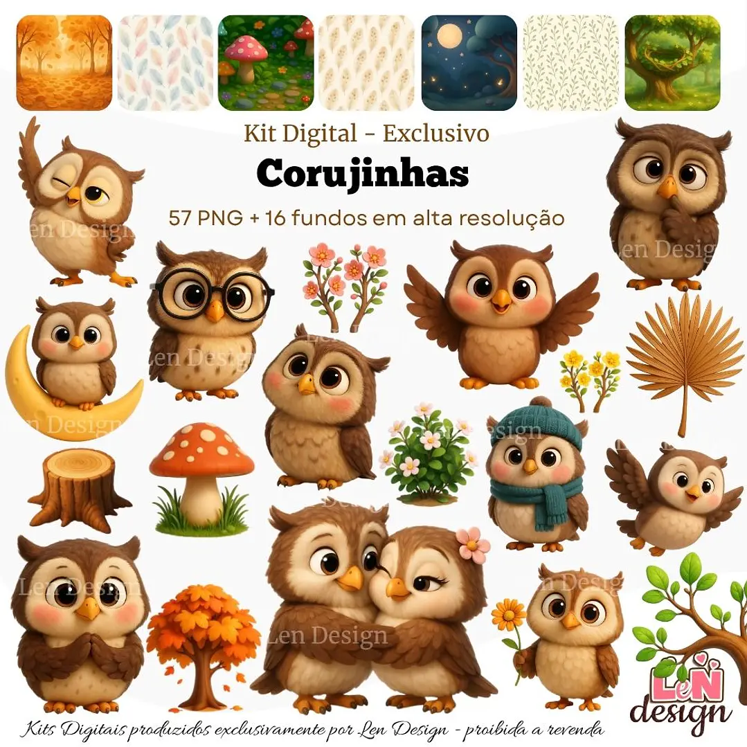 Kit Digital Corujinha 1