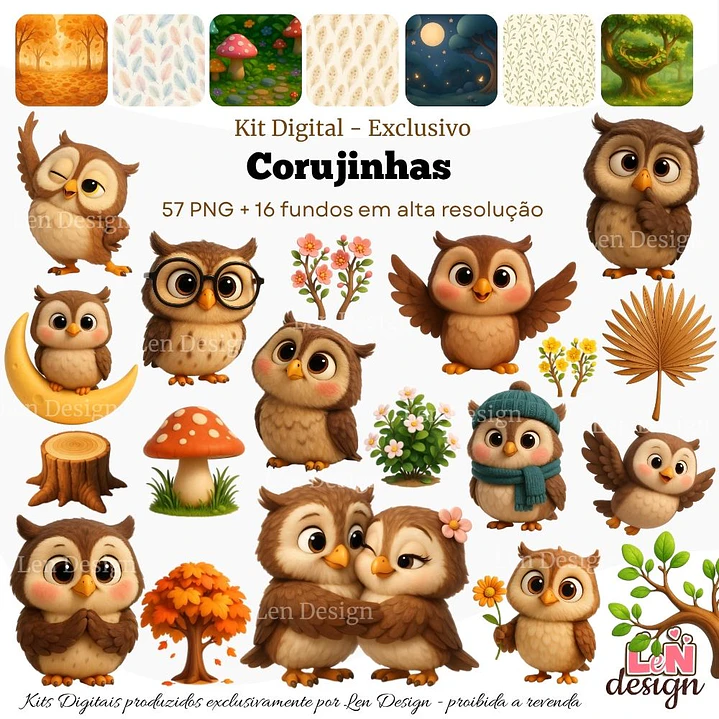 Kit Digital Corujinha 1
