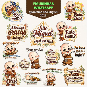 Figurinhas de Whatsapp Quaresma de São Miguel 2026