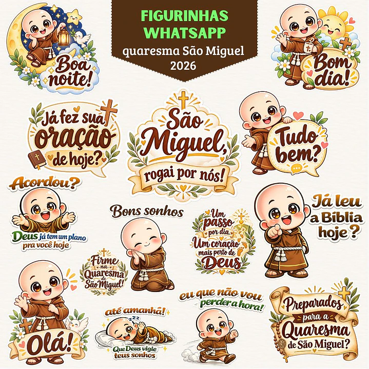 Figurinhas de Whatsapp Quaresma de São Miguel 2026 1