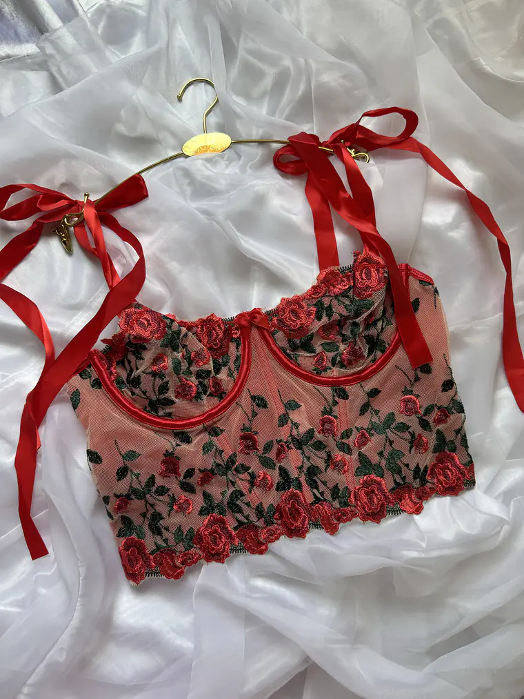 Crop top rosas  5