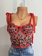 Crop top rosas  - Miniatura 1