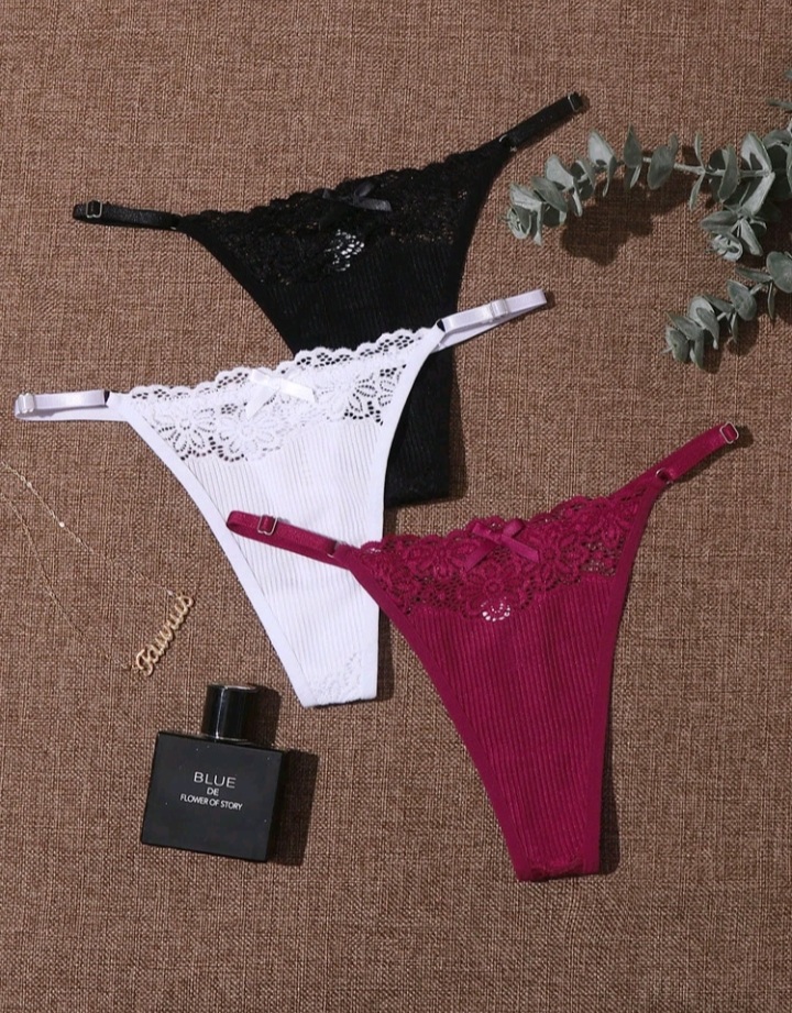 Tripack Colales Encaje ajustable 2