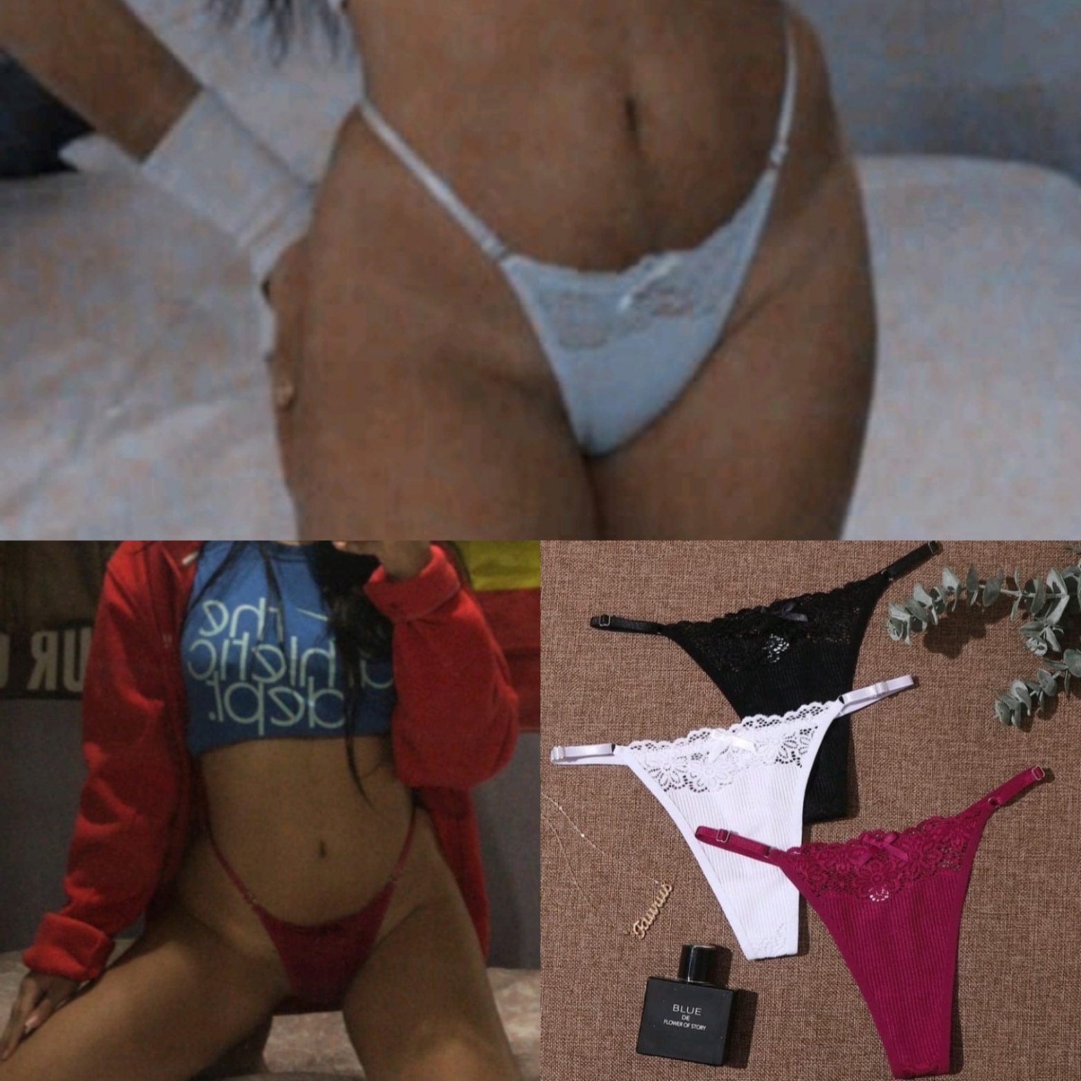 Tripack Colales Encaje ajustable 1