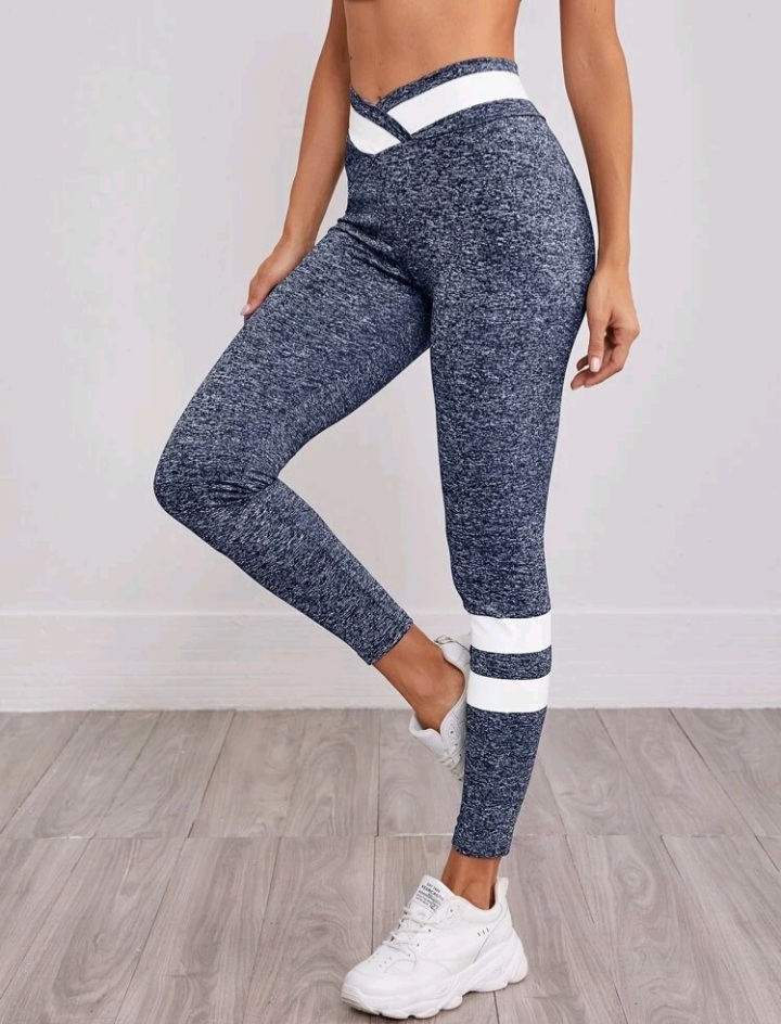 Leggins Deportivas raya azul 4