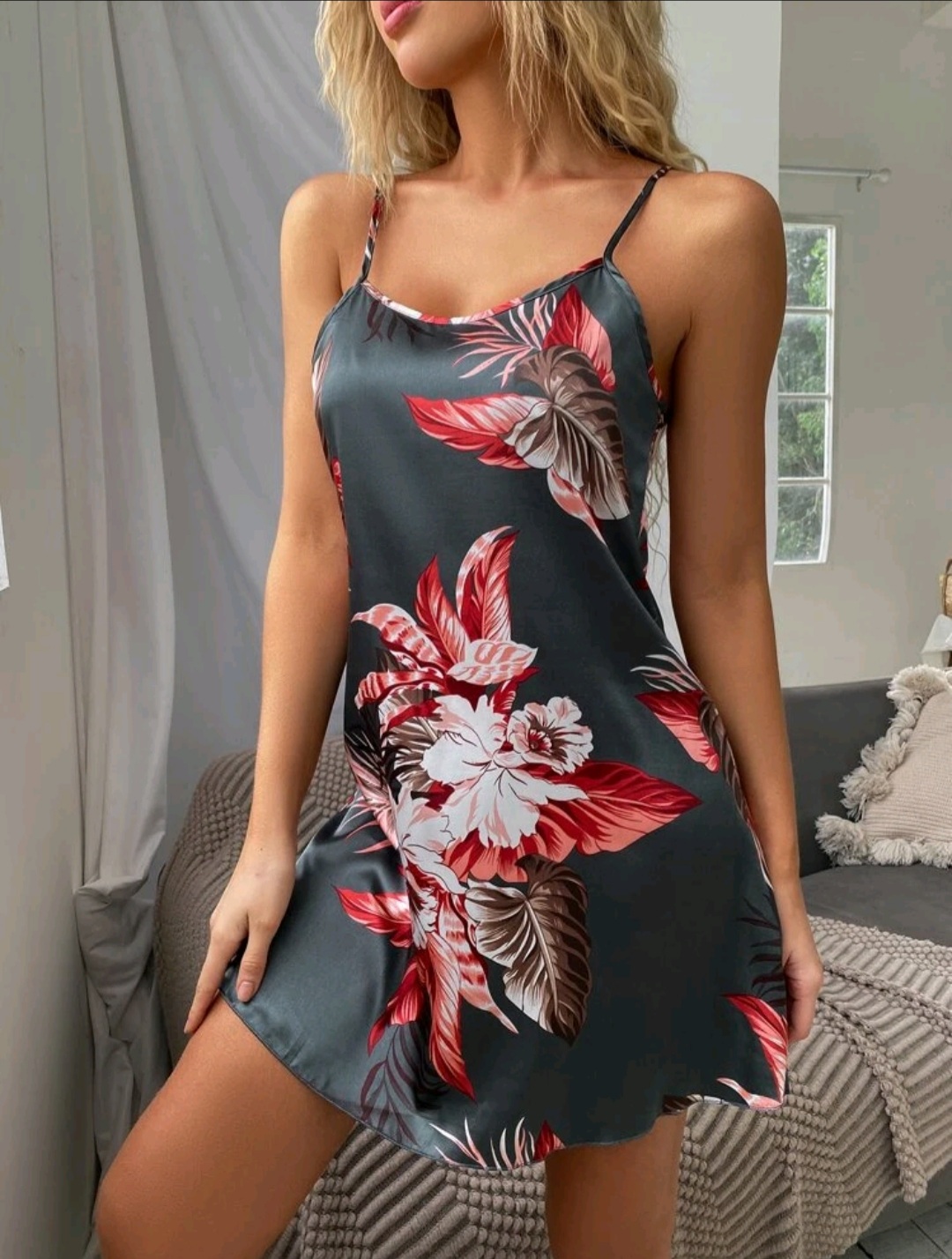 Camisón Satén Floral 4