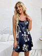 Camisón Satén Floral azul marino - Miniatura 4