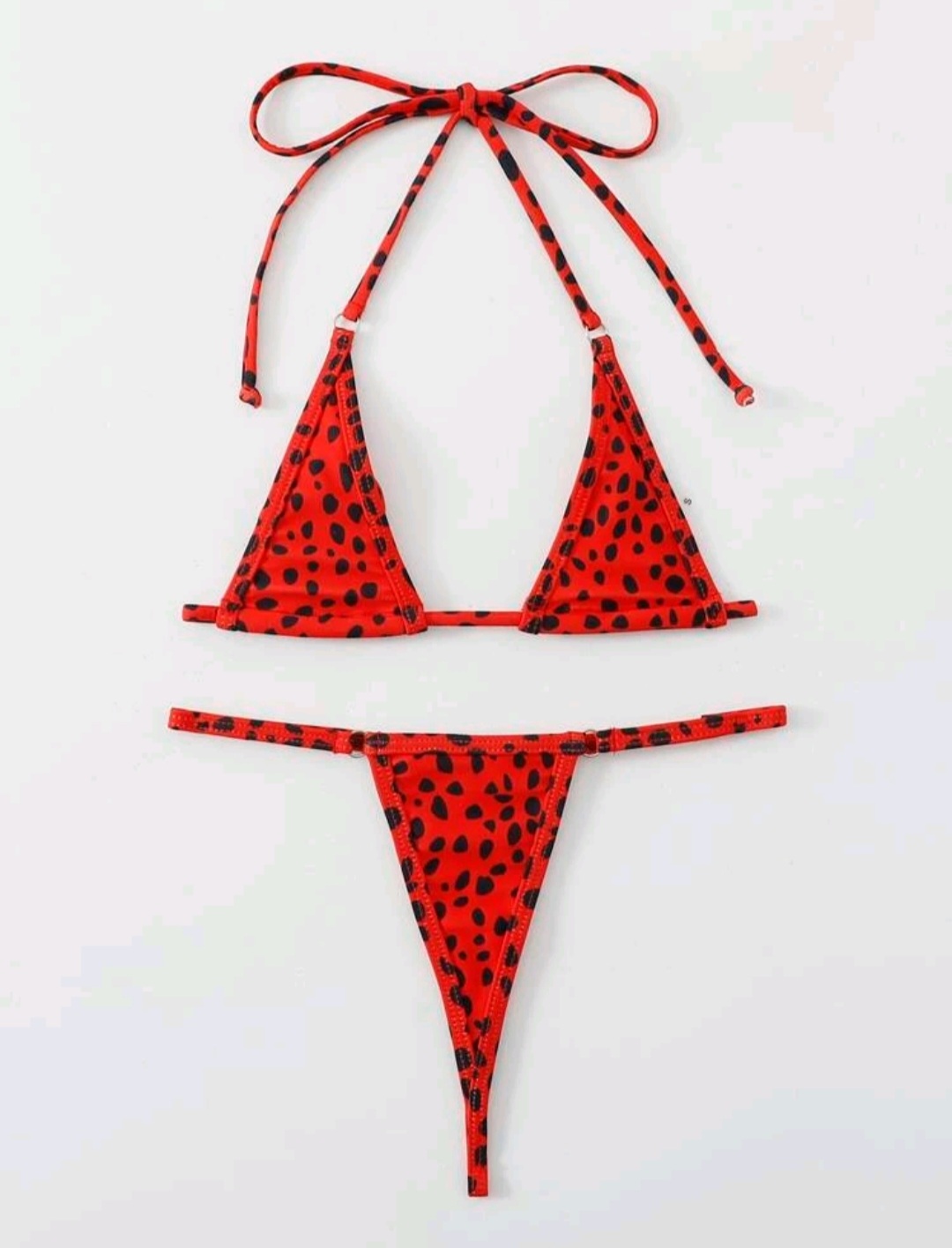Mini Conjunto Animal Print Rojo 3