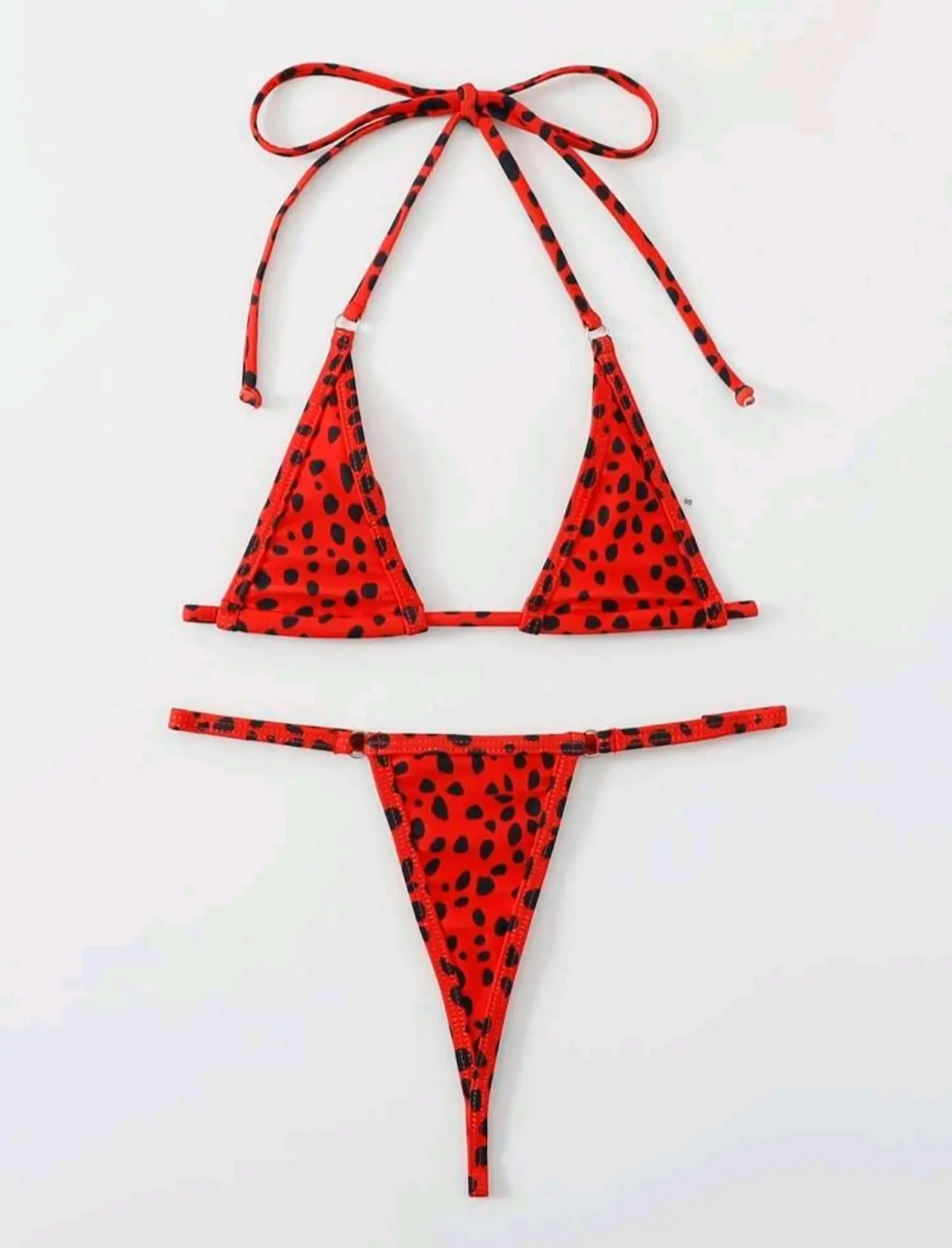 Mini Conjunto Animal Print Rojo 3
