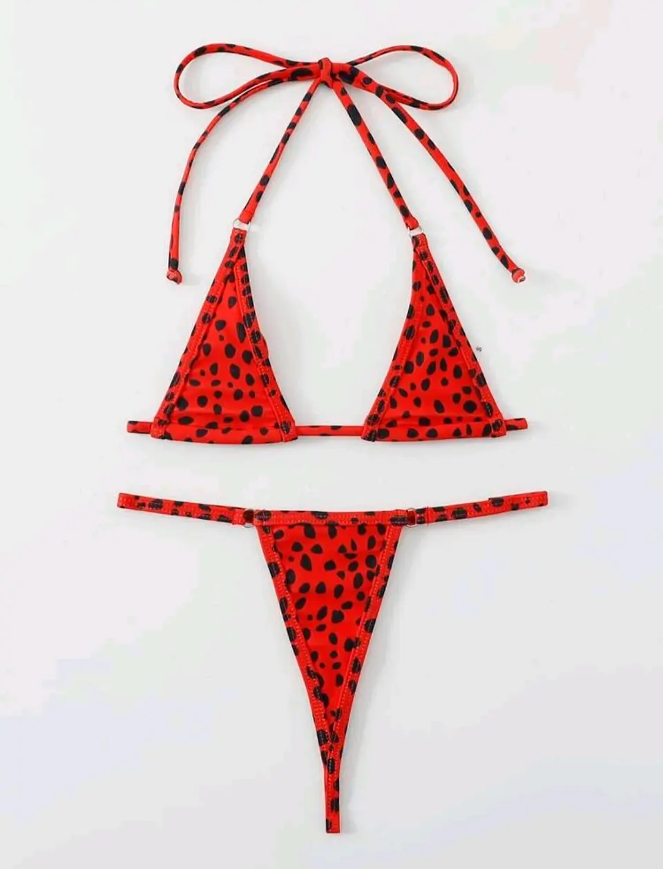 Mini Conjunto Animal Print Rojo 3