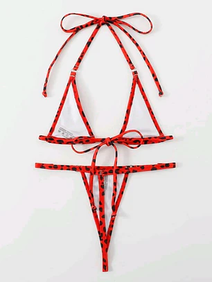 Mini Conjunto Animal Print Rojo