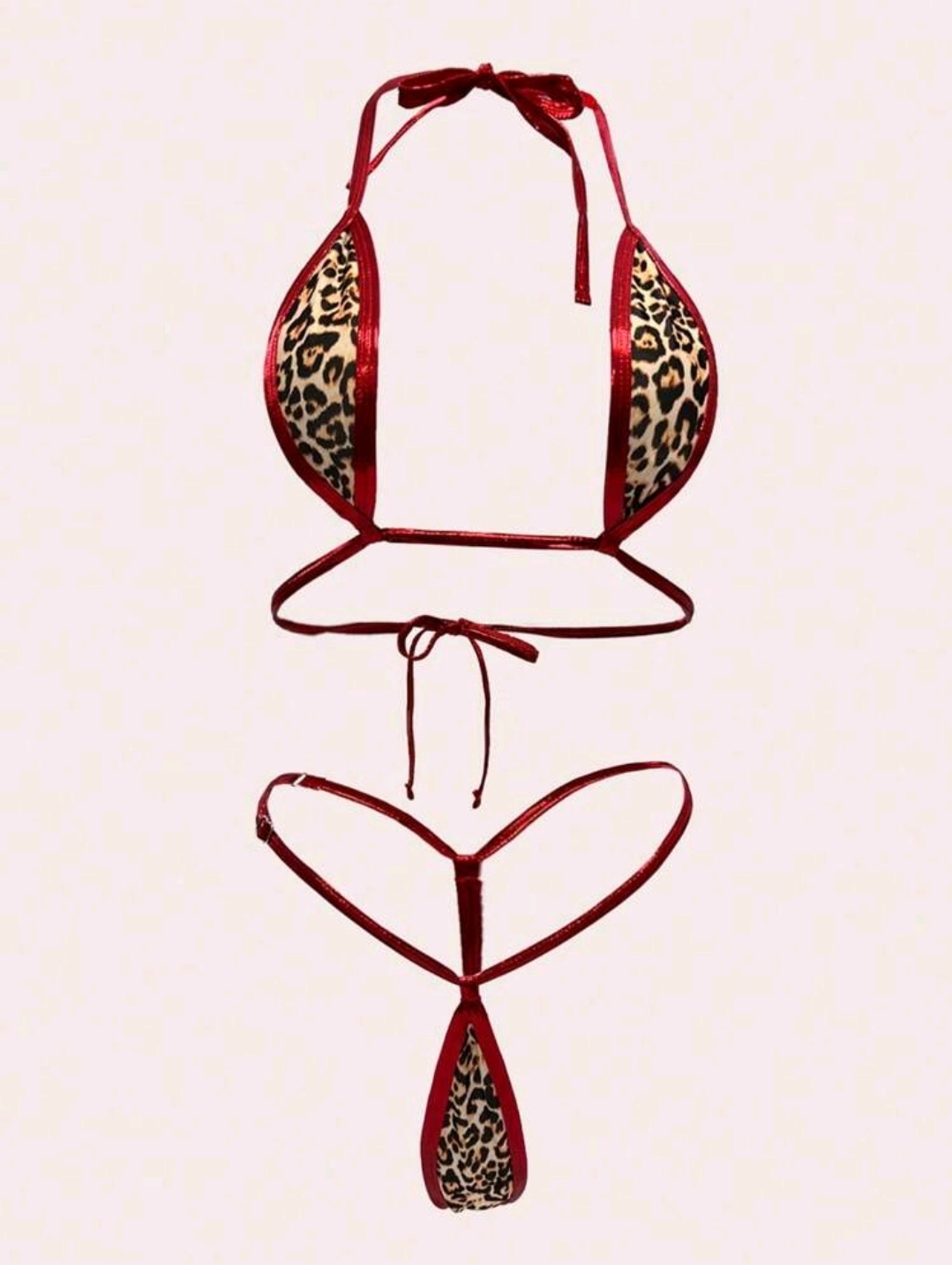 Sexy conjunto hilo dental leopardo 4