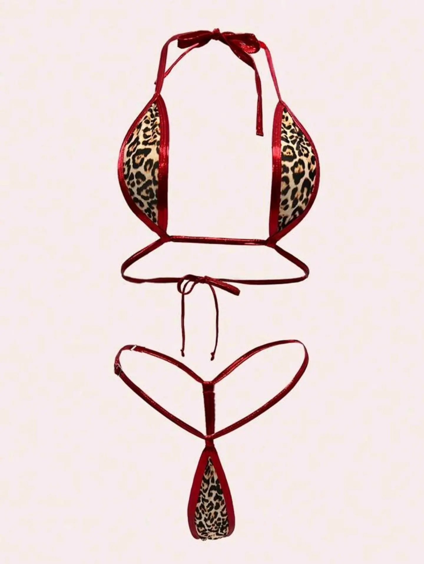 Sexy conjunto hilo dental leopardo 4