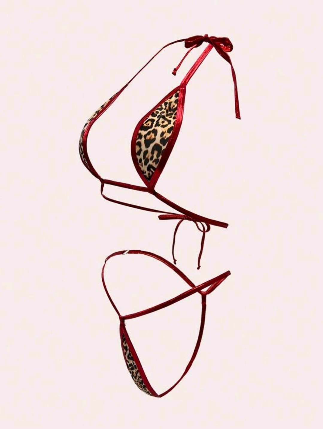 Sexy conjunto hilo dental leopardo 5