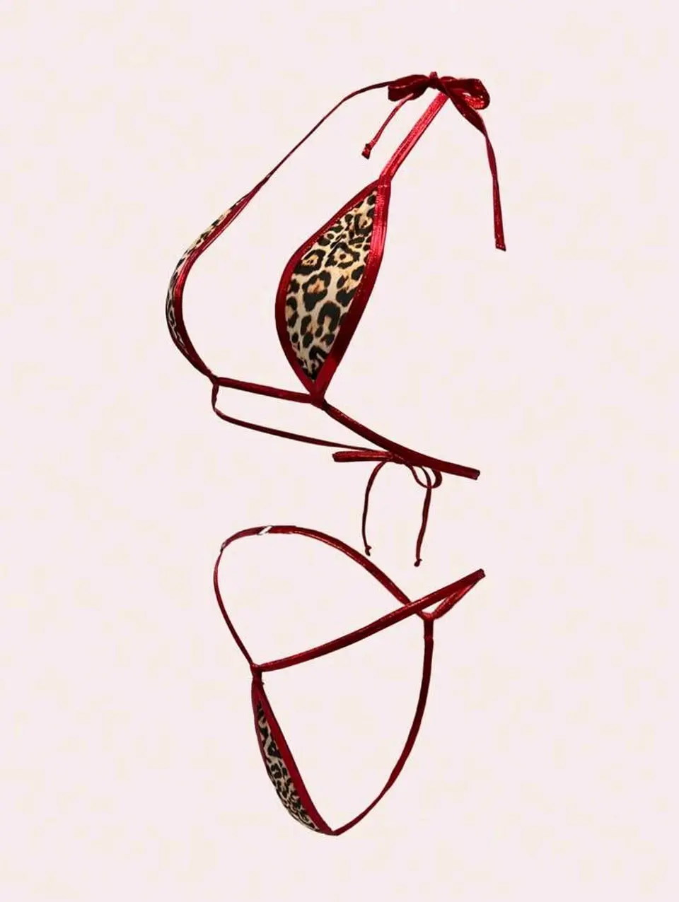 Sexy conjunto hilo dental leopardo 5