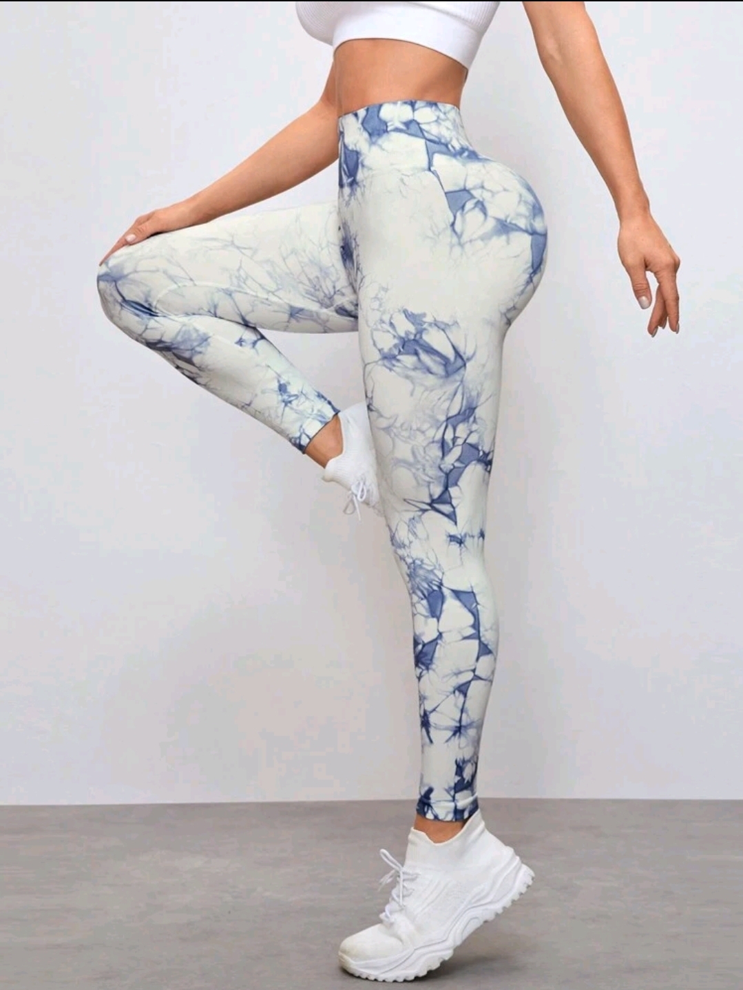 Light blue camouflage leggings 3
