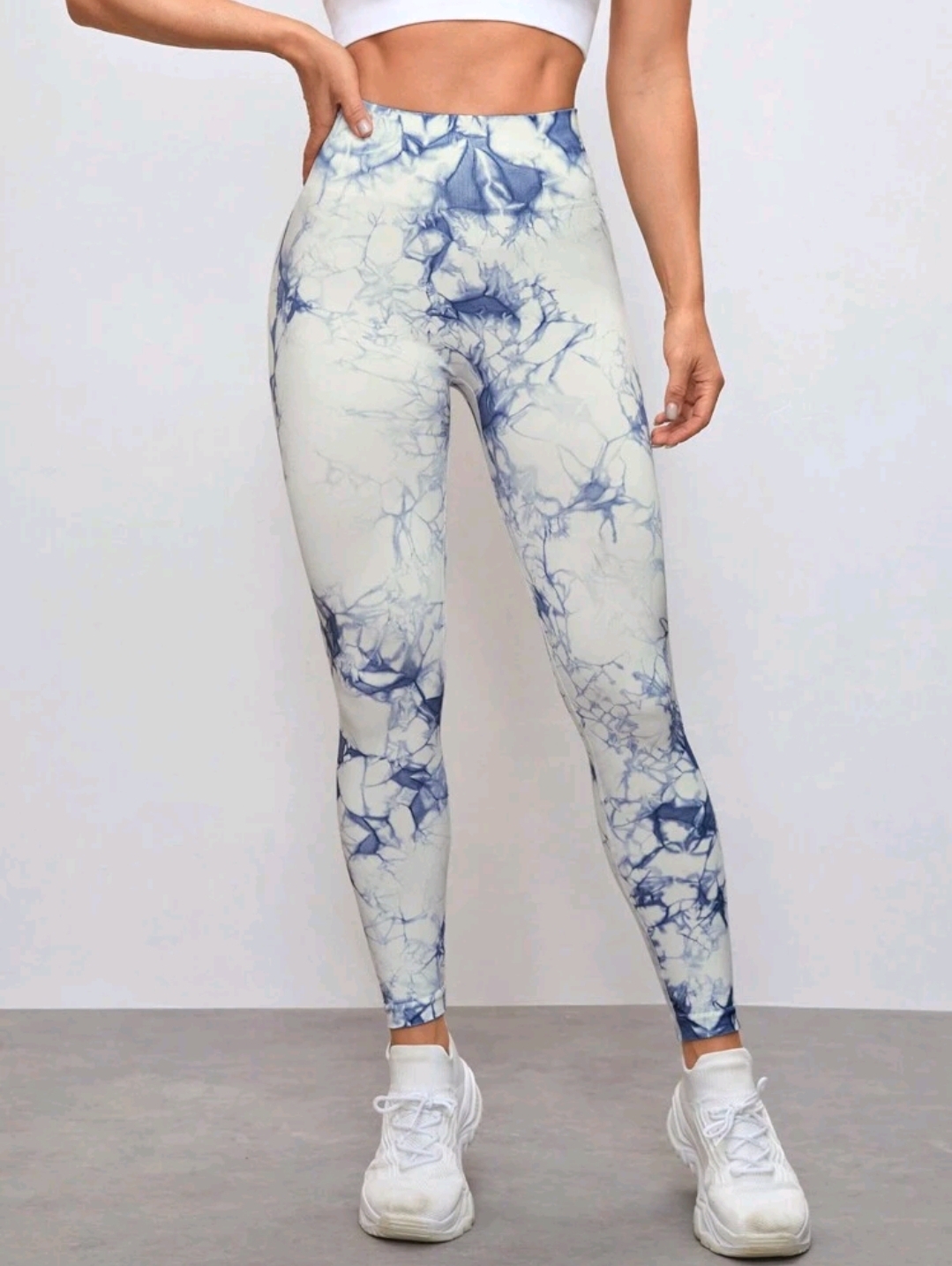 Light blue camouflage leggings 5
