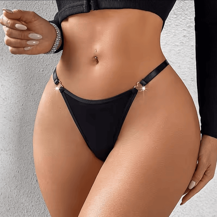 Colaless Triple corazón negro 9