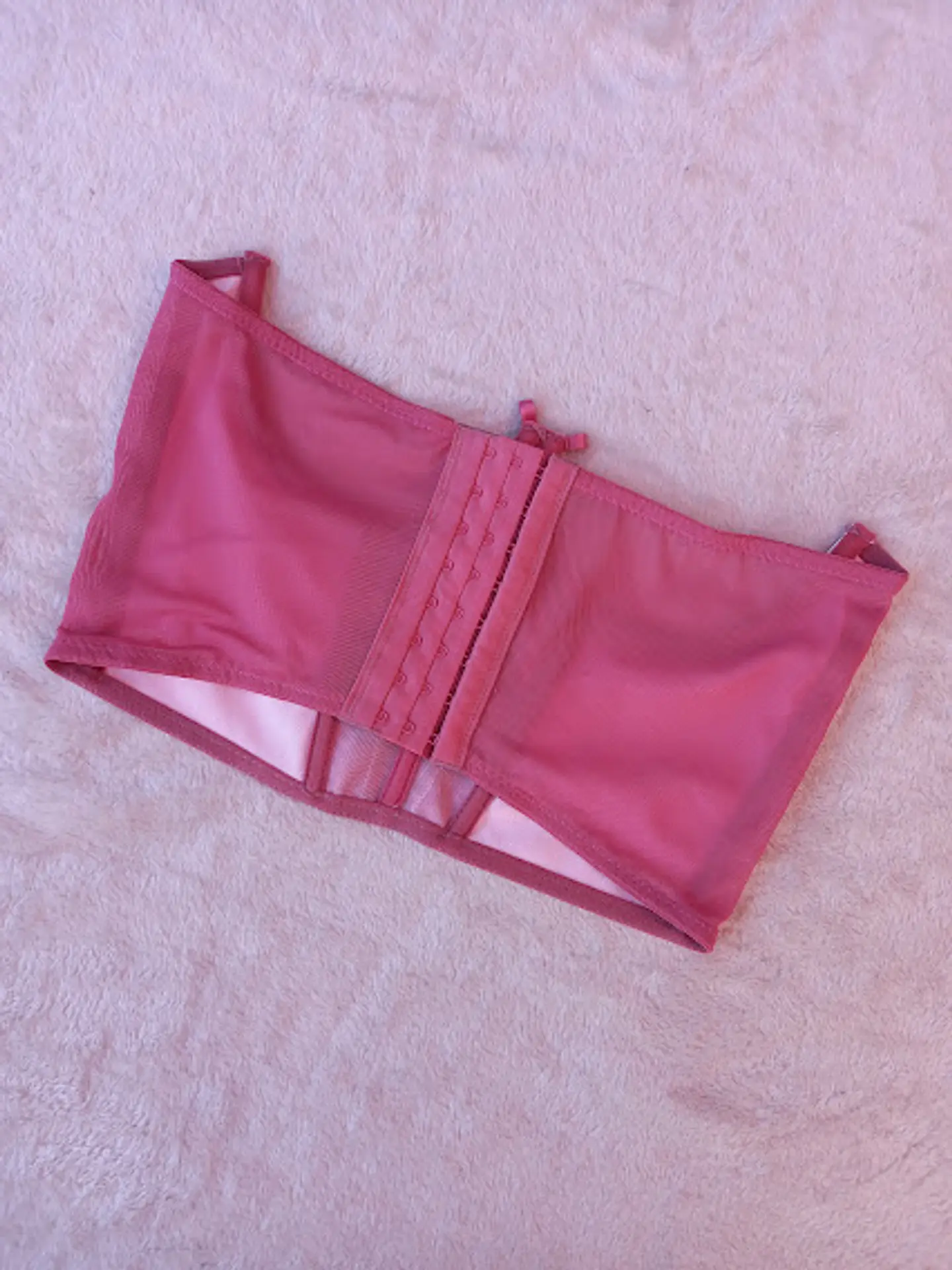 Underbust Rosa con Satín y Encaje 5