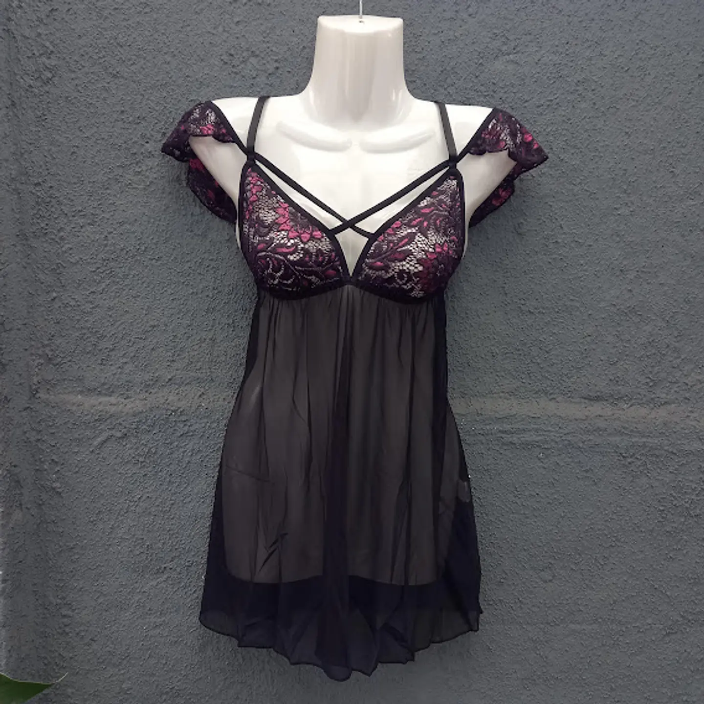 Babydoll Detalles Fucsia 1