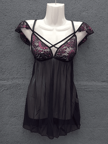 Babydoll Detalles Fucsia