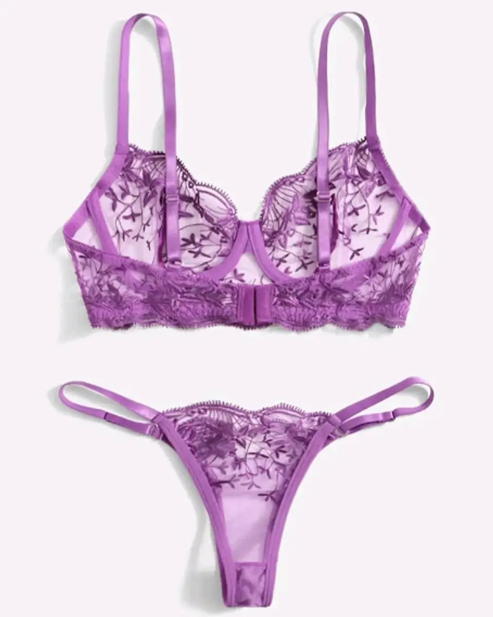 Conjunto Flores Bordadas 2