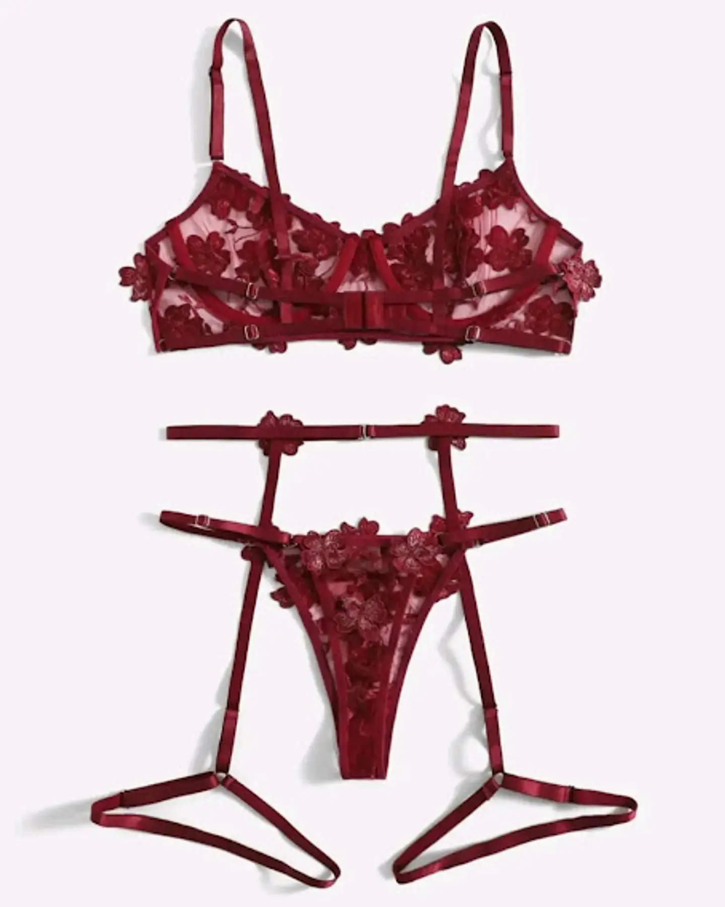 Conjunto Flores Bordadas 2