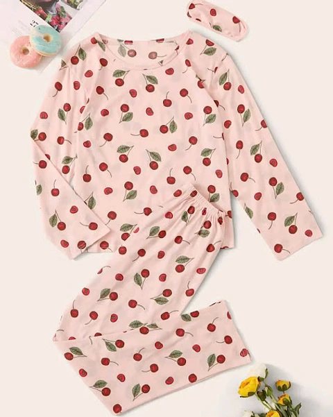 Pijama Estampado de Guindas